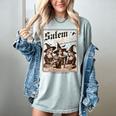Salem Book Club Bookish Halloween Retro Salem Witch Book Women's Comfort Colors T-Shirt Denim