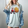Santa Holding Cookie Xmas Baker Introvert Christmas Women's Comfort Colors T-Shirt Denim