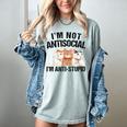 Sarcasm Cat Sarcastic Introvert Antisocial Cat Lover Women's Comfort Colors T-Shirt Denim
