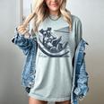 Schnauzer Hammock Reading Book Schnauzer Glasses Women's Comfort Colors T-Shirt Denim