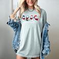 Snowman Reading Books Teacher Librarian Bookworm Christmas Women's Comfort Colors T-Shirt Denim