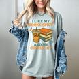 Spicy Books And Iced Coffee Book Lover Smut Reader Women's Comfort Colors T-Shirt Denim