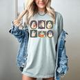 Spooky Teacher Halloween Ghost Reading Book Trick Or Treat Women's Comfort Colors T-Shirt Denim