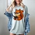 Squirrel Reading Book Lover Women's Comfort Colors T-Shirt Denim