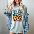 I Survived The 90s – Cute Retro Cartoon Nostalgia Women's Comfort Colors T-Shirt Denim