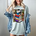 Teacher Librarian Kawaii Penguin Book Lover Penguin Women's Comfort Colors T-Shirt Denim