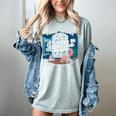 Tired Moms Book Club Coffee Chaos And Chapters Graphic Women's Comfort Colors T-Shirt Denim