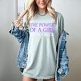 Never Underestimate Girl With A Book Women Inspiration Quote Women's Comfort Colors T-Shirt Denim