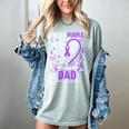I Wear Purple In Memory Of My Dad Alzheimer's Awareness Women's Comfort Colors T-Shirt Denim