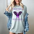 I Wear Purple In Memory For My Daughter Overdose Awareness Women's Comfort Colors T-Shirt Denim I Wear Purple In Memory For My Daughter Overdose Awareness Women's Comfort Colors T-Shirt Denim