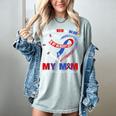 I Wear Red & Blue In My Memory Of My Mom CHD Awareness Month Women's Comfort Colors T-Shirt Denim