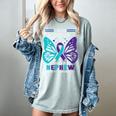 I Wear Teal And Purple In Memory Of My Nephew Women's Comfort Colors T-Shirt Denim I Wear Teal And Purple In Memory Of My Nephew Women's Comfort Colors T-Shirt Denim