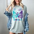 I Wear Teal And Purple In Memory Of My Uncle Women's Comfort Colors T-Shirt Denim I Wear Teal And Purple In Memory Of My Uncle Women's Comfort Colors T-Shirt Denim