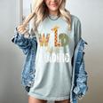 Wild About Reading Books Animal Theme Bookworm Library Day Women's Comfort Colors T-Shirt Denim