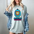 Women's Adulting Is A Myth Retro Pixel Pet Nostalgia Millennials Women's Comfort Colors T-Shirt Denim