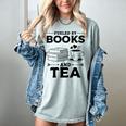 Women's Fueled By Books And Tea Book Lover Bookworm Reading Books Women's Comfort Colors T-Shirt Denim