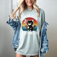 Women's Hang On Let Me Overthink Cat Coffee Retro Introvert Women's Comfort Colors T-Shirt Denim Women's Hang On Let Me Overthink Cat Coffee Retro Introvert Women's Comfort Colors T-Shirt Denim