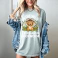 Women's Wild About Reading Book Reader Lion Zoo Animals Kids Women's Comfort Colors T-Shirt Denim