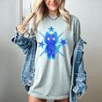 Yk2 Grunge Earthy Blue Cat With Stars Tomboy 90s Nostalgia Premium Tri-Blend Women's Comfort Colors T-Shirt Denim