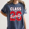 2 Sided Class Of 2026 Senior 2026 Graduation Women's Comfort Colors T-Shirt Denim