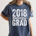 2018 Biology Graduation Biologist Graduate Degree Women's Comfort Colors T-Shirt Denim