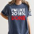 2018 Percent Done Senior Graduation Shirt Women's Comfort Colors T-Shirt Denim