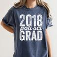 2018 Political Science Graduation Graduate Degree Women's Comfort Colors T-Shirt Denim
