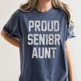 2018 Senior Aunt SEN18R Class Graduation Party T Shirt Women's Comfort Colors T-Shirt Denim