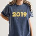 2019 Gold Confetti Graduation T Shirt High School College Women's Comfort Colors T-Shirt Denim