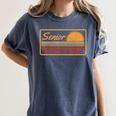 2025 Graduation Highschool Senior Sunset Women's Comfort Colors T-Shirt Denim