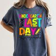 2025 Last Day Of School Autograph Kindergarten Graduation Women's Comfort Colors T-Shirt Denim
