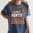 2026 Football Senior Auntie Graduation Matching Family Women's Comfort Colors T-Shirt Denim