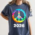 2026 Graduation Class Year Tie Dye Peace Sign Graduate Shirt Women's Comfort Colors T-Shirt Denim