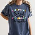 2026 Last Day Of School Autograph 8th Grade Graduation Party Women's Comfort Colors T-Shirt Denim