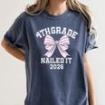 4th Grade Bow 2026 Fourth Grade Graduation Women's Comfort Colors T-Shirt Denim