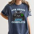 4th Grade Level Complete Gamer 4 Grade Graduation Women's Comfort Colors T-Shirt Denim