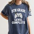 5th Grade Level Complete Gamer Class Of 2025 Graduation Women's Comfort Colors T-Shirt Denim