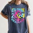 8th Grade Graduate 2024 Graduation Last Day Of School Tie Women's Comfort Colors T-Shirt Denim