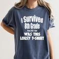 8th Grade Graduation T Shirt Grad Graduate Education Women's Comfort Colors T-Shirt Denim