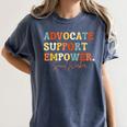 Advocate Support Empower Groovy Social Worker Graduation Women's Comfort Colors T-Shirt Denim