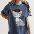 Bachelor Master Cats Graduation 2026 Graduate Women's Comfort Colors T-Shirt Denim