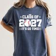 Back To School 2027 Baseball 2027 Graduation Class Of 2027 Women's Comfort Colors T-Shirt Denim
