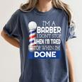 Barber Stylist Barber College Graduation Women's Comfort Colors T-Shirt Denim
