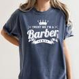 Barbershop Barber School Graduation Shirt Women's Comfort Colors T-Shirt Denim