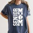 Baseball Senior Mom Class Of 2026 Senior Night Graduation Women's Comfort Colors T-Shirt Denim