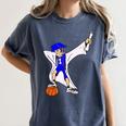 Basketball Dabbing Shirt Senior Graduation Him Her Women's Comfort Colors T-Shirt Denim