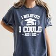 I Believed I Could And I Did Graduate Happy Graduation Day Women's Comfort Colors T-Shirt Denim