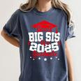 Big Sis Of a 2025 Graduate Class Senior Graduation Grad 25 Women's Comfort Colors T-Shirt Denim