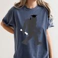 Bigfoot Graduate Shirt Cute Sasquatch Graduation Women's Comfort Colors T-Shirt Denim