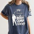 Boot Camp Graduation Military Cousin Support Tee Women's Comfort Colors T-Shirt Denim